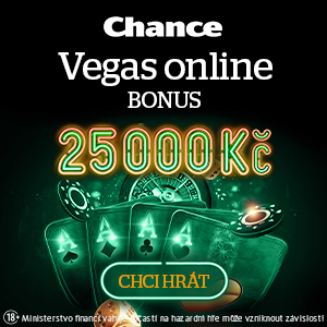 Vegas online bonus do výše 25000 Kč od Chance