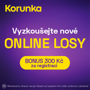 300 Kč na nové losy za registraci od Korunky