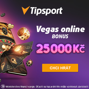 Vegas online bonus do výše 25000 Kč od Tisportu