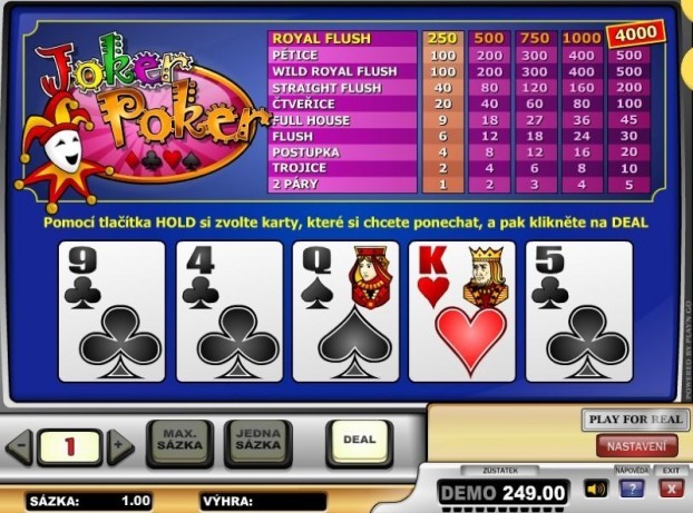 Joker Poker u Bohemia Casino
