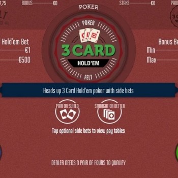 3 Card Holdem Poker Video Automat