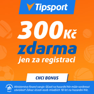 Tipsport 300Kc za registraci