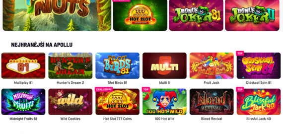 Nejlepší Apollogames Casino Automaty