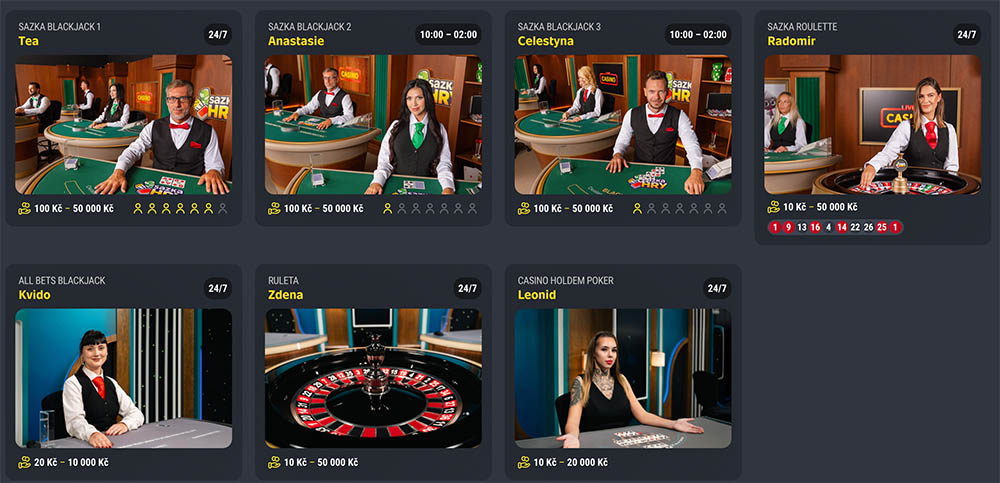 Live Casino v Sazce