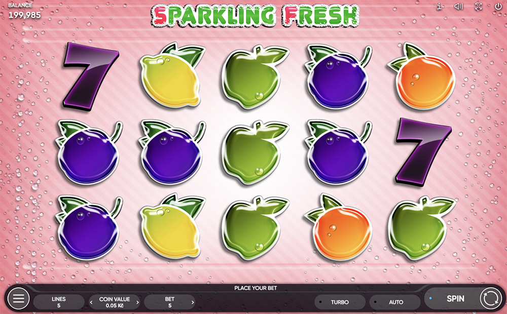 Hra automatu Sprakling Fresh od Endorphiny
