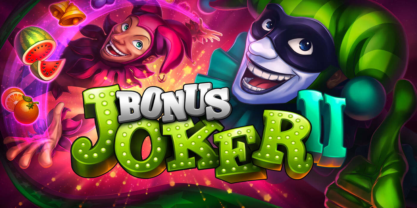 Automat Bonus Joker II od Apollo Games: dva šašci, ovoce a logo hry