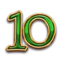 Symbol 10 na automatu Book of Secrets