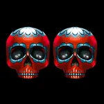 Symbol Červená lebka na automatu Dia de los Muertos