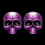 Symbol Fialová lebka na automatu Dia de los Muertos
