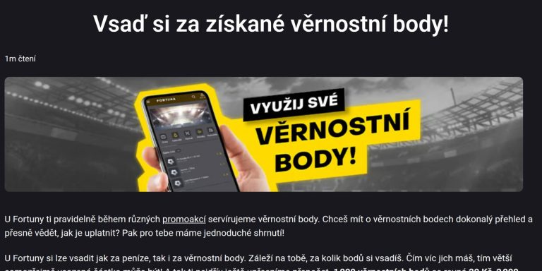 Fortuna věrnostní body