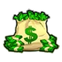 Symbol Taška na peníze na automatu Fruity Gold