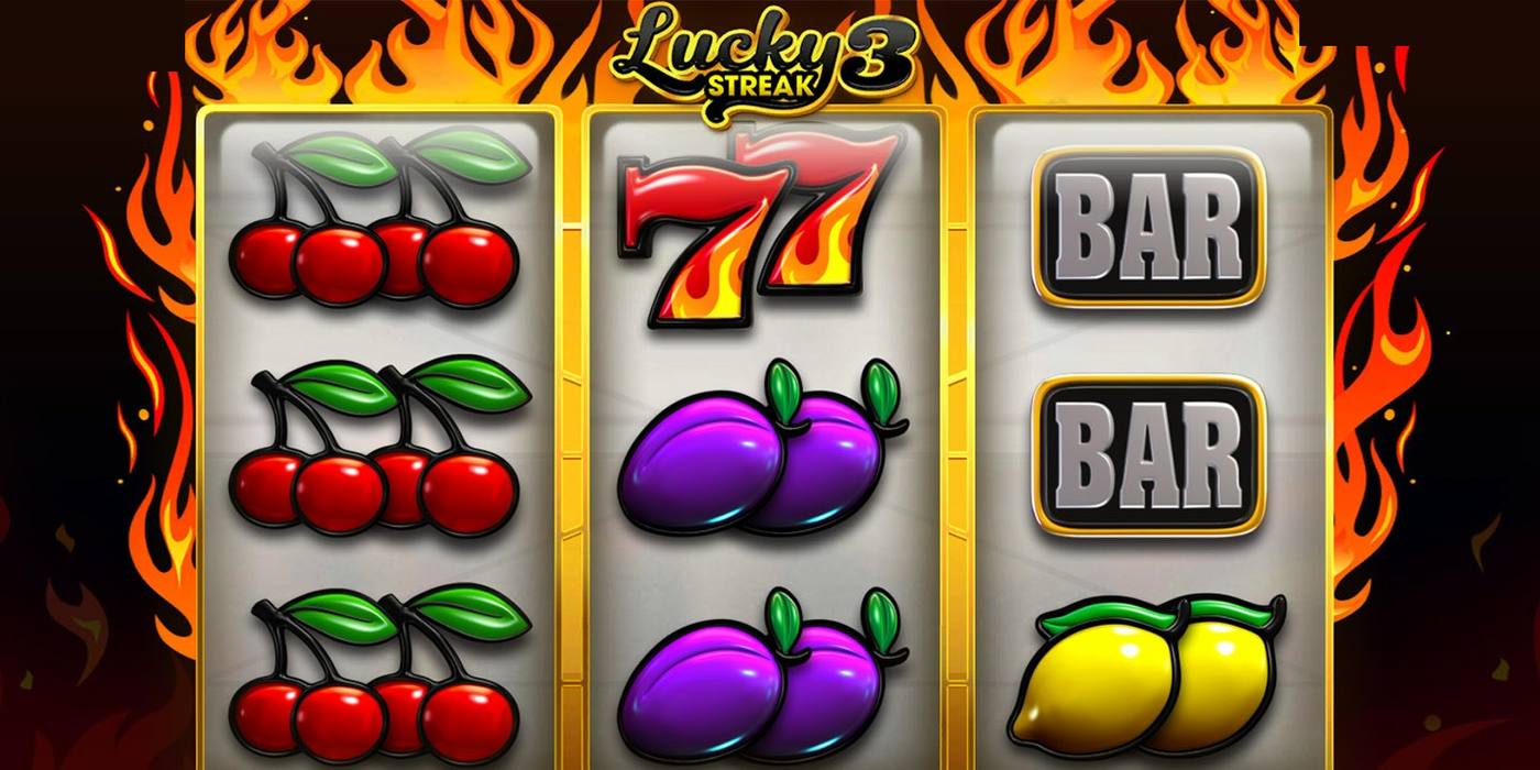Automat Lucky Streak 3 od Endorphiny: 3 válce s třešněmi, sedmičkou, švestkami a symboly BAR