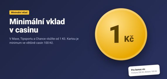 Minimální vklad v online casinu: kde začít od 1 Kč