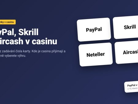 PayPal, Skrill a Aircash v online casinu
