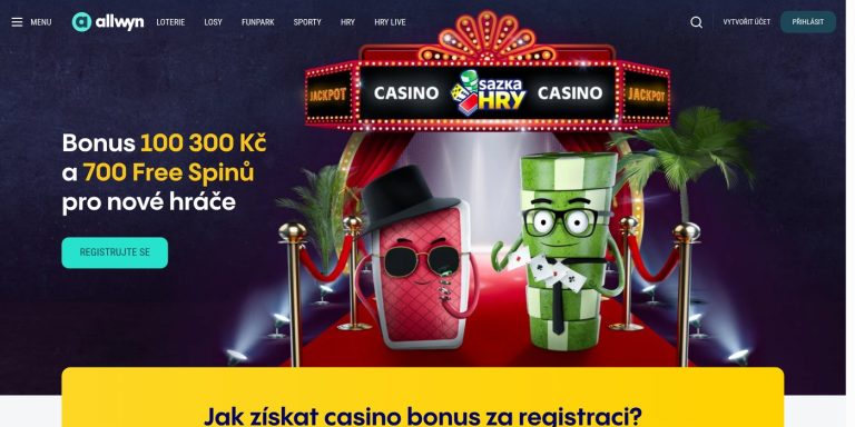Sazka Hry bonus za registraci