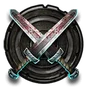 Symbol Zkřížené meče na automatu Stormforged
