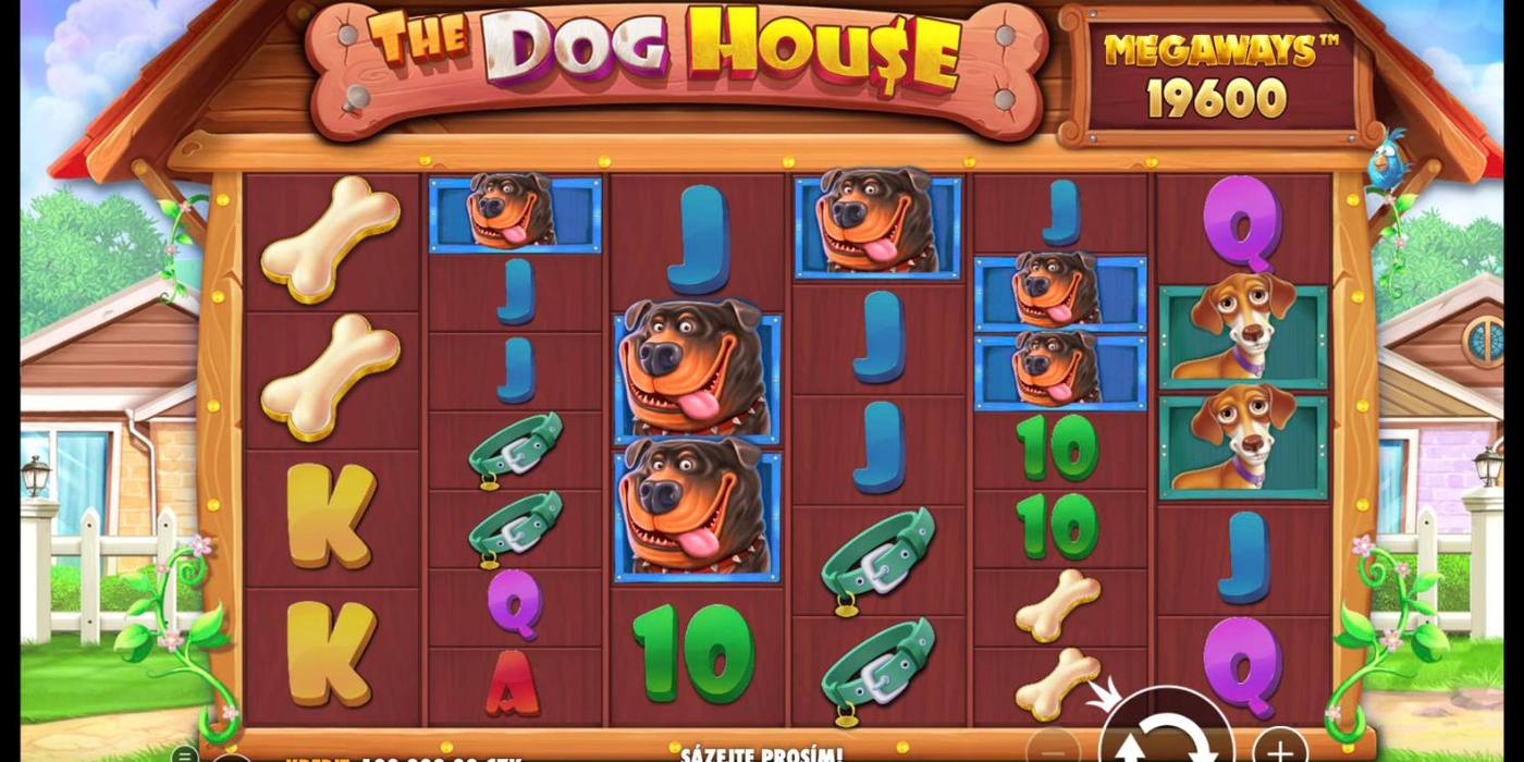 Automat The Dog House Megaways od Pragmatic Play: 6 válců se psy, kostmi a obojky