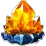 Symbol Oranžový krystal na automatu Volcano Explosive